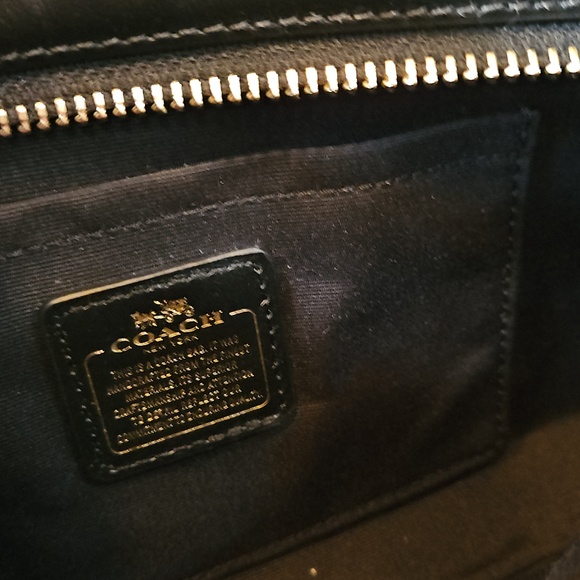 Coach Blake Crossbody Bag Metallic Snake Embossed Bronze Leather Gold Hdwr NWT - Picture 15 of 16